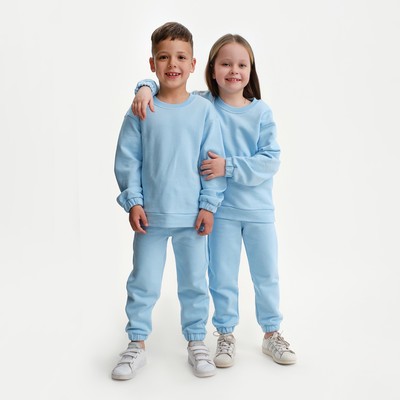 Костюм детский (свитшот, брюки) KAFTAN Basic line, размер 28 (86-92 см), голубой