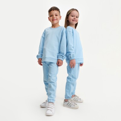 Костюм детский (свитшот, брюки) KAFTAN Basic line, размер 32 (110-116 см), голубой