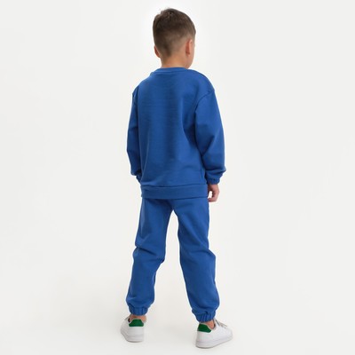 Костюм детский (свитшот, брюки) KAFTAN Basic line, размер 38 (146-152 см), синий