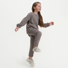 Костюм детский (свитшот, брюки) KAFTAN "Basic line", размер 28 (86-92), цвет серый - Фото 7