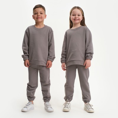 Костюм детский (свитшот, брюки) KAFTAN Basic line, размер 30 (98-104 см), серый