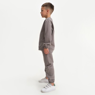 Костюм детский (свитшот, брюки) KAFTAN Basic line, размер 30 (98-104 см), серый