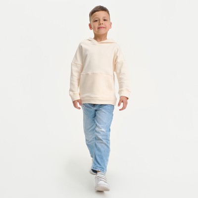 Худи детское KAFTAN: Basic line, бежевое, размер 34 (122-128 см)