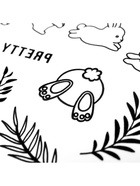 Переводные тату на тело чёрные «Зайки», 10×15 см - фото 43724682