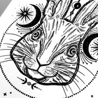 Татуировка на тело "Космический кролик" 10х15 см - Фото 3