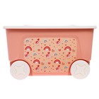 Детский ящик «Малышарики» на колесах, 50 л, цвет карамельный - Фото 2