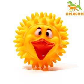 Игрушка пищащая "Уткоёж" для собак, 7,5 см, жёлтая 7471555