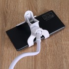 Держатель-прищепка Luazon, гибкий, регулируемый, для смартфона 3-7", 58 см, шир. держ. 12 см, белый - Фото 5