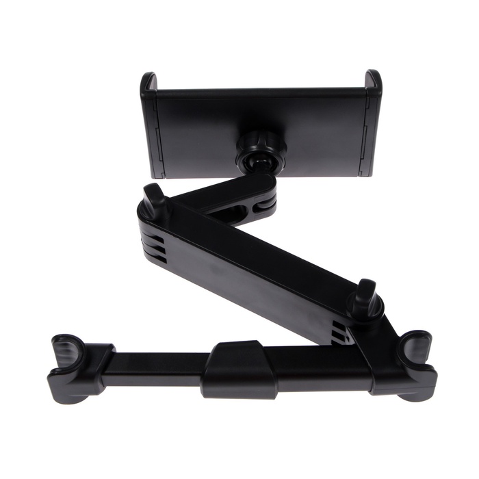 Держатель для телефона/планшета, на подголовник авто, телескопический, 11-21 см, чёрный - фото 51924332