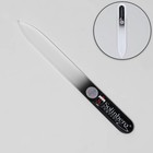 Пилка стеклянная для ногтей, в чехле, 11,5 см, цвет чёрный - Фото 1