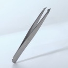 Пинцет скошенный Solinberg, 9.5 см, на блистере, цвет серебристый, 22DK - Фото 1