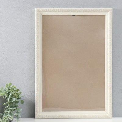 Фоторамка пластик 30х45 см, белый (пластиковый экран)