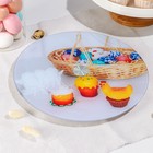 Подставка стеклянная для торта вращающаяся Доляна «Пасхальная корзинка», d=32 см ㅤ - Фото 1