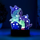 Светильник сенсорный "Единорожек" LED USB (90см) от батареек 3xАА черный 14х5,5х18,5 см RISALUX  765 - Фото 3