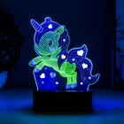 Светильник сенсорный «Единорожек» LED USB (90 см) от батареек 3xАА черный 14×5.5×18.5 см RISALUX 765 - Фото 5