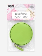 Сантиметровая рулетка портновская, искусственная кожа, 150 см (см/дюймы), зелёная - Фото 6