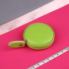 Сантиметровая лента-рулетка портновская, искусственная кожа, 150 см (см/дюймы), цвет зелёный - Фото 1