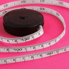 Сантиметровая лента-рулетка портновская, 150 см (см/дюймы), чёрная - Фото 2