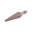 Сверло ступенчатое ТУНДРА, HSS-Co, шестигранный хвостовик, 4 - 12 мм - Фото 1