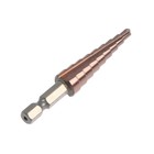 Сверло ступенчатое ТУНДРА, HSS-Co, шестигранный хвостовик, 4 - 12 мм - Фото 2