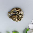 Сувенир латунь "Карп с китайской монетой" 3х2,8 см - Фото 2