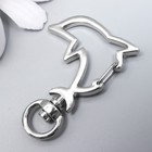 Карабин металл "Дельфин" серебро 4,2х3,1 см (комплект 5 шт) - фото 39422035