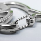 Карабин металл "Дельфин" серебро 4,2х3,1 см (комплект 5 шт) - фото 39422036