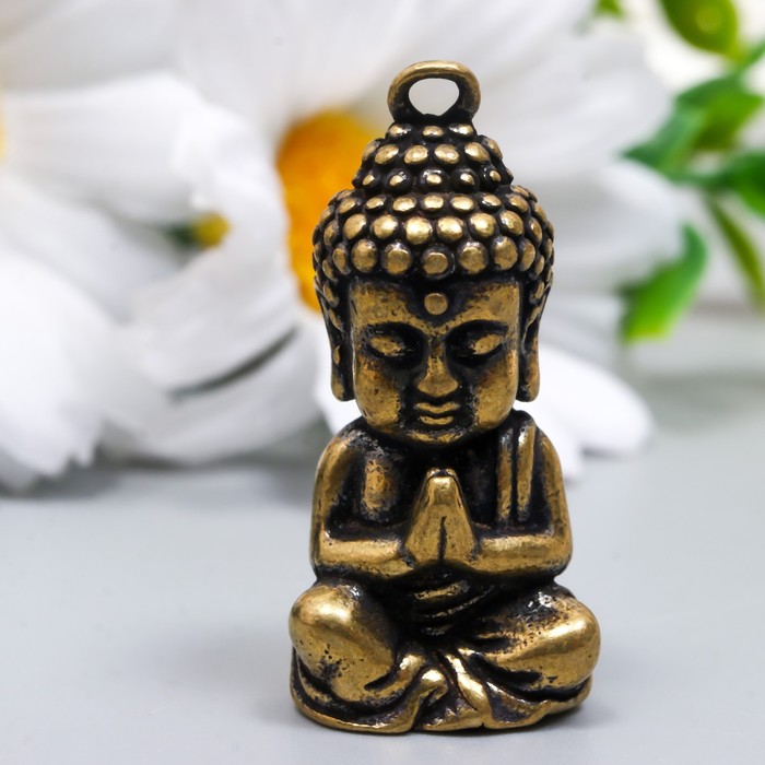 Сувенир латунь "Маленький будда" 3,1х1,5 см - Фото 1