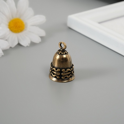 Колокольчик-подвеска «Старинный узор», латунь, 2.8×2×2 см