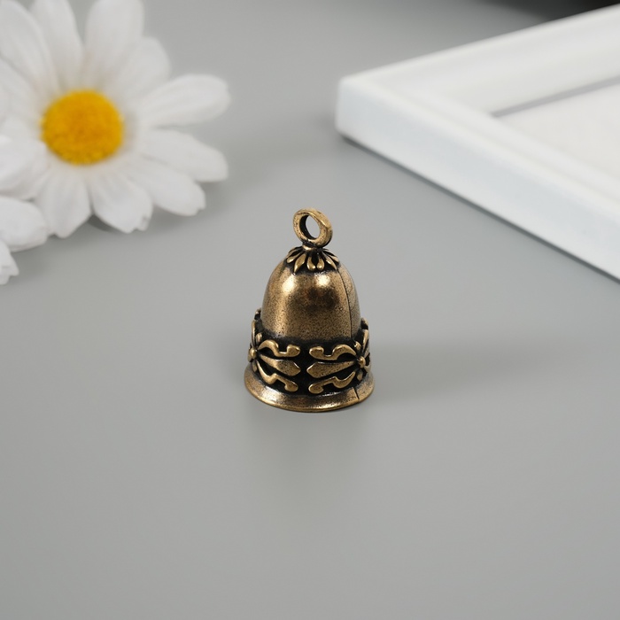 Колокольчик-подвеска «Старинный узор», латунь, 2.8×2×2 см - Фото 1