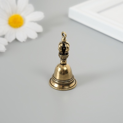 Колокольчик латунь «Непал», на подвесе, 4.8×2.5×2.5 см