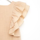 Платье для девочки MINAKU: Cotton Collection цвет светло-бежевый, рост 140 - Фото 8
