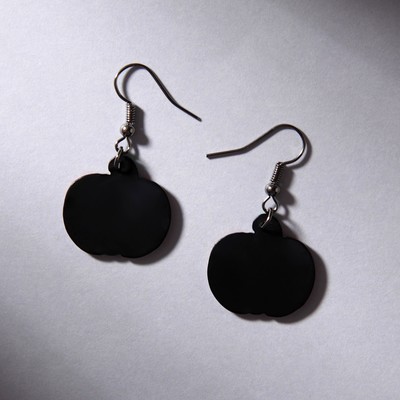 Серьги на крючках "Happy Halloween", тыковки 7 х 9 см