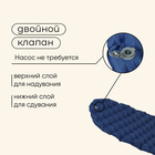 Коврик туристический maclay, надувной, 190×58×5 см, синий - Фото 4