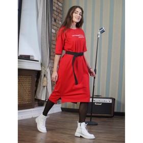 

Платье женское too blessed to be stressed, размер 54, цвет красный