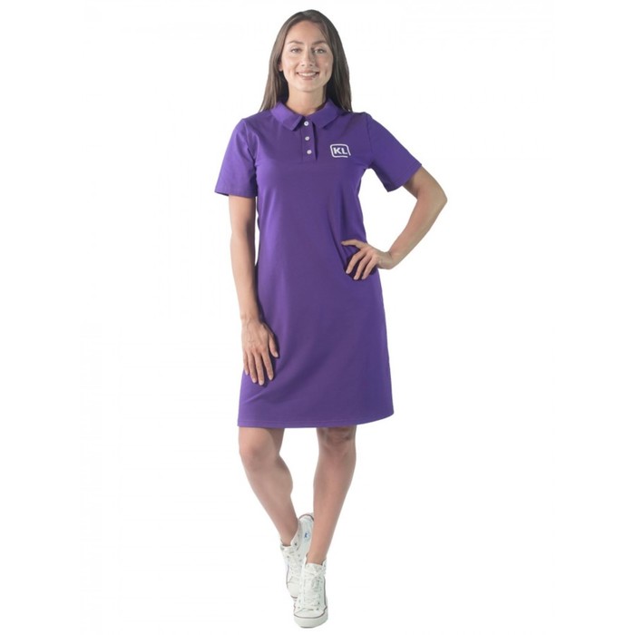 Платье-поло женское, размер 54, цвет фиолетовый - Фото 1