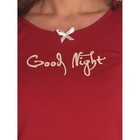 Сорочка женская Good night, размер 44, цвет бордовый - Фото 3