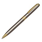 Ручка подарочная шариковая Calligrata New, в кожзам футляре, поворотная, корпус серебро с золотым - Фото 3