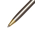 Ручка подарочная шариковая Calligrata New, в кожзам футляре, поворотная, корпус серебро с золотым - Фото 4