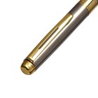 Ручка подарочная шариковая Calligrata New, в кожзам футляре, поворотная, корпус серебро с золотым - фото 7785280