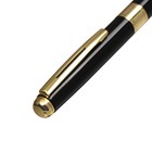 Ручка подарочная шариковая Calligrata New, в кожзам футляре, поворотная, корпус черный с золотым - фото 9496358
