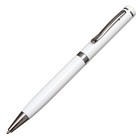 Ручка подарочная, шариковая "Коломбо" в кожзам футляре, поворотная, корпус белый с серебром - Фото 3