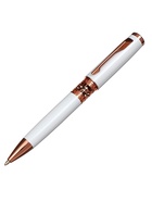 Ручка подарочная Calligrata «Кронос», шариковая, поворотная, в футляре кожзам, корпус белый с золотым 7584543