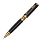 Ручка подарочная, шариковая "Кронос" в кожзам футляре, поворотная, корпус черный с золотым - Фото 3