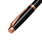 Ручка подарочная, шариковая "Тонга" в кожзам футляре, поворотная, корпус черный с золотым - фото 7291724