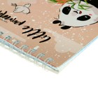 Блокнот А6, 40 листов на гребне "Удивительные панды", обложка ламинированный картон, МИКС 7907319