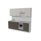 Кухонный гарнитур прямой «Сиена компакт», 2200×600 мм, цвет белый/сосна/дуб грей/бетон тёмный - Фото 3