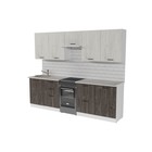 Кухонный гарнитур прямой «Сиена мега», 2500×600 мм, цвет белый/сосна/дуб грей/бетон тёмный - Фото 3