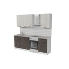 Кухонный гарнитур Сиена стандарт 1600х600 Белый/Сосна/Дуб грей, бетон темный - Фото 3