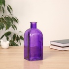 Ваза для цветов «Цитадель Штоф», 1.1 л, d=2.5 см, h=22 см, стекло, фиолетовая - Фото 2